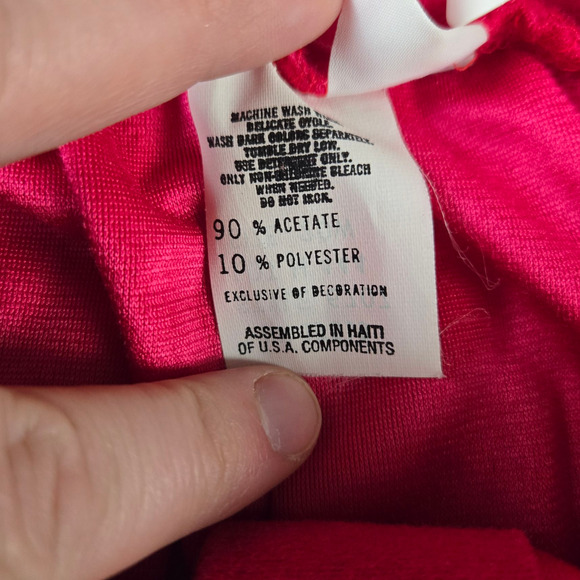 80s Vintage Bright Pink Button Down Long Robe Loungewear Sleepwear Size 20W - Picture 11 of 14